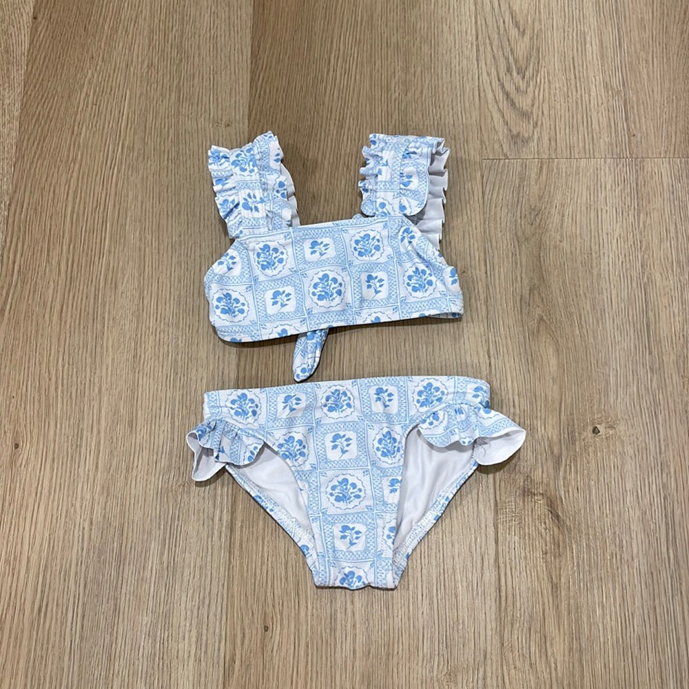 Minnow girls mosaic 2 piece swimsuit